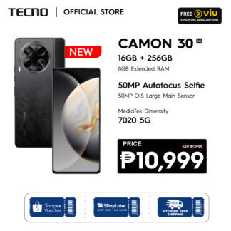 NEW] TECNO CAMON 30 5G 16GB(8+8)+256GB | MTK DIMENSITY 7020 | CAMERA 100MP MODE | 70W ULTRA CHARGE