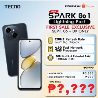 [NEW] TECNO Spark Go 1 8GB (4+4) + 128GB | T615 Processor | 120Hz 6.67" Big Display | 15W 5000 mAh