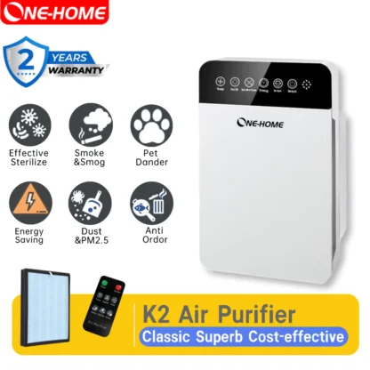 ONEHOME Air Purifier For Home Appliances Anti-PM2.5 Portable Remote with HEPA Filter K2 Purifier