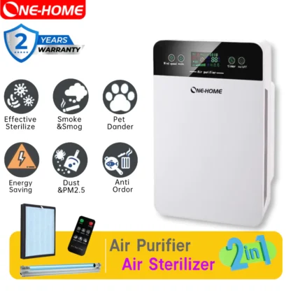 ONEHOME Air Purifier For Room Purifier with UV Sterilization HEPA+Carbon Filter