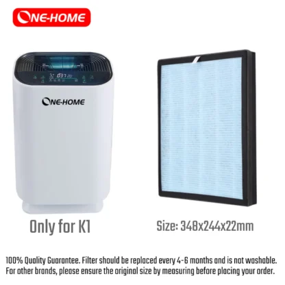 ONEHOME Replacement HEPA Filter of Air Purifier Indoor Sterilization K1 HEPA+Carbon Filter