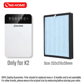 ONEHOME Replacement HEPA Filter of Air Purifier Indoor Sterilization K2 HEPA+Carbon Filter