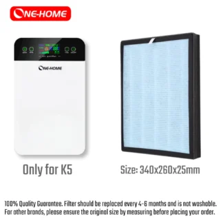 ONEHOME Replacement HEPA Filter of Air Purifier Indoor Sterilization K5 HEPA+Carbon Filter