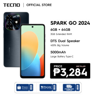 [NEW] Tecno Spark Go 2024 (3GB + 64GB) | Octa-Core Processor | DTS Dual Speaker | 13mos Warranty